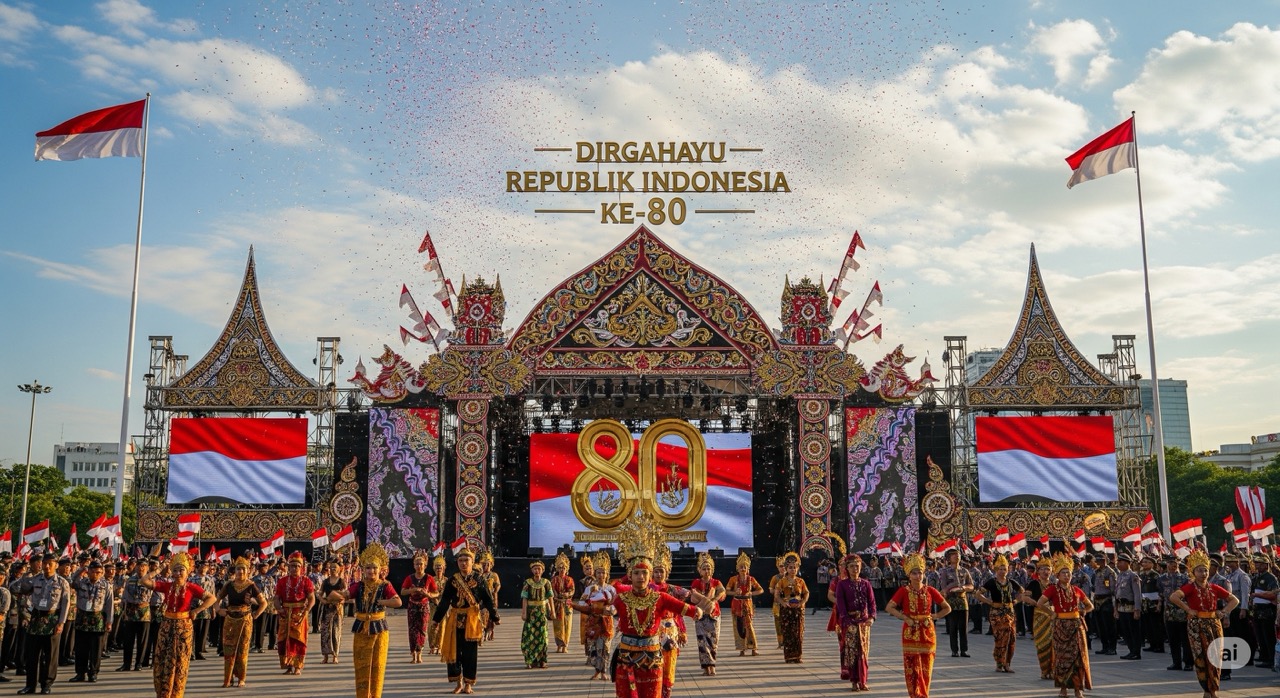Semarak Peringatan HUT Ke-80 RI: Panggung Megah Persatuan dalam Balutan Tradisi dan Modernitas