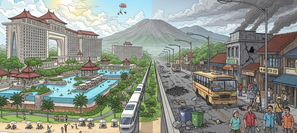 Infrastruktur Wisata Dibangun Megah, Infrastruktur Publik Dibiarkan Memprihatinkan