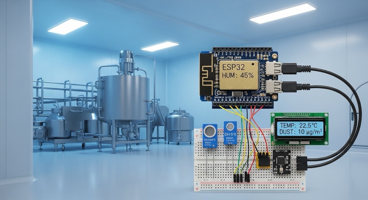 Mengoptimalkan Kualitas Susu Sapi dengan IoT: Solusi ESP32 untuk Ruangan Steril