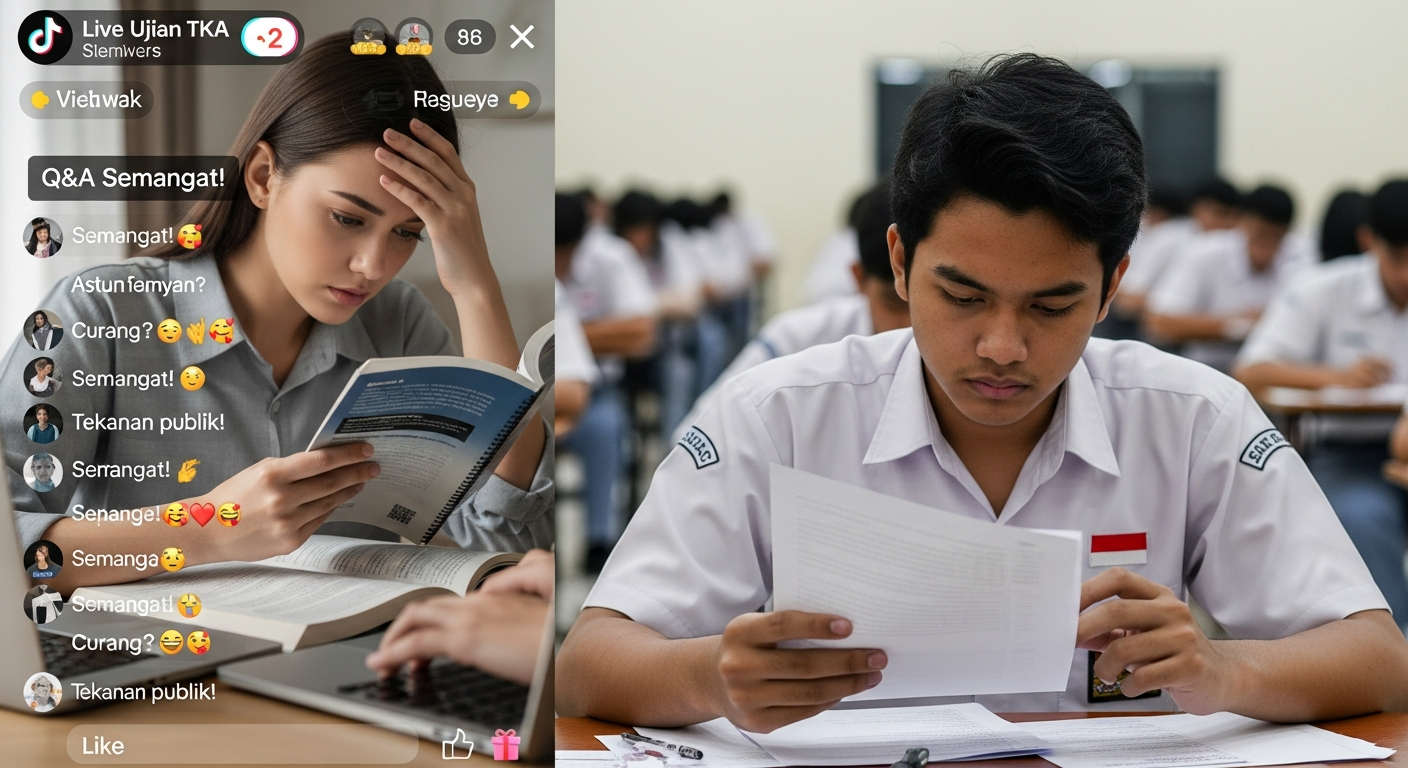 Live TikTok Jadi Arena Ujian TKA: Edukatif atau Justru Tekanan Publik?