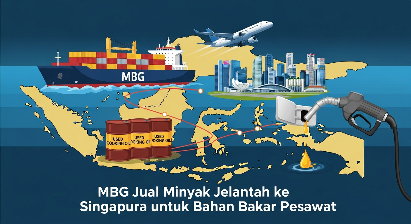 Cuan 2x Lipat: MBG Jual Minyak Jelantah ke Singapura untuk Bahan Bakar Pesawat