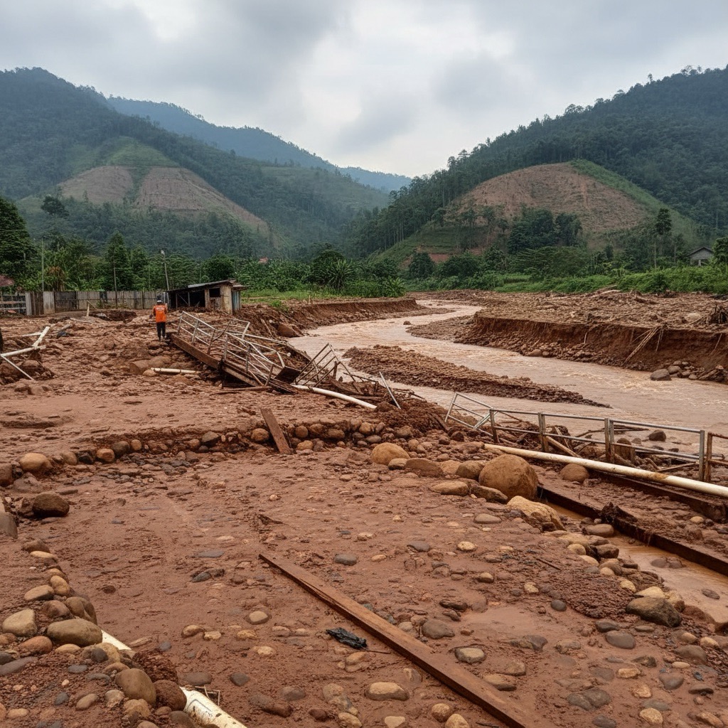 Deru Banjir Bandang Luluh Lantakkan Guci