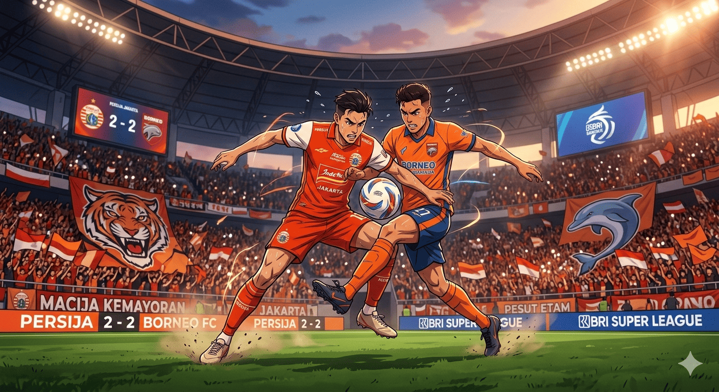 Drama 90+4: Gol Penyelamat Ikhsan Nul Zikrak Buyarkan Kemenangan Persija atas Borneo FC