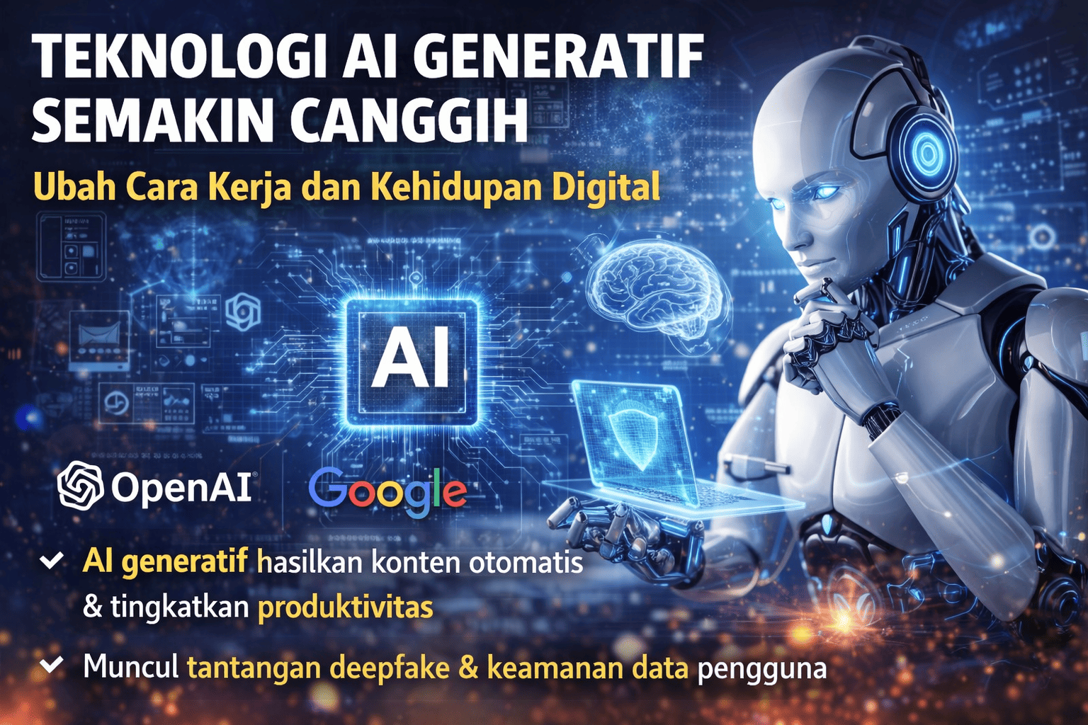 Teknologi AI Generatif Semakin Canggih, Ubah Cara Kerja dan Kehidupan Digital