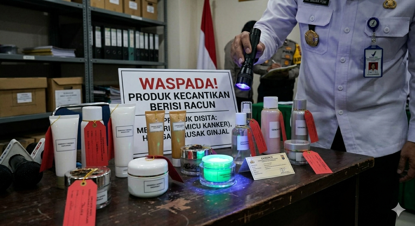 Waspada! BPOM Sita 11 Produk Kecantikan Berisi Racun: Merkuri, Pemicu Kanker, hingga Perusak Organ Ginjal