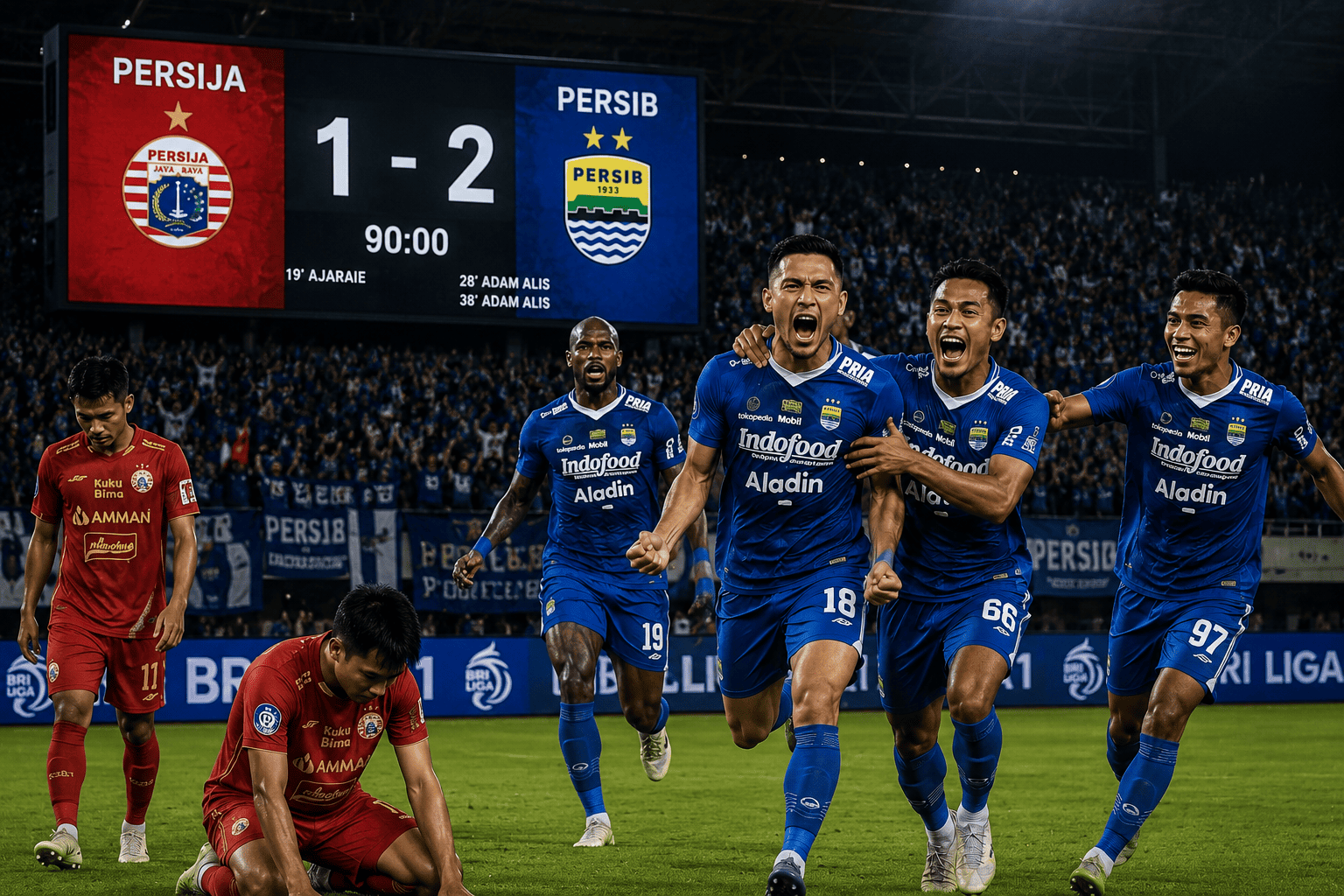 Persib Terlalu Kuat! Persija Dipaksa Menyerah dalam Duel Bergengsi