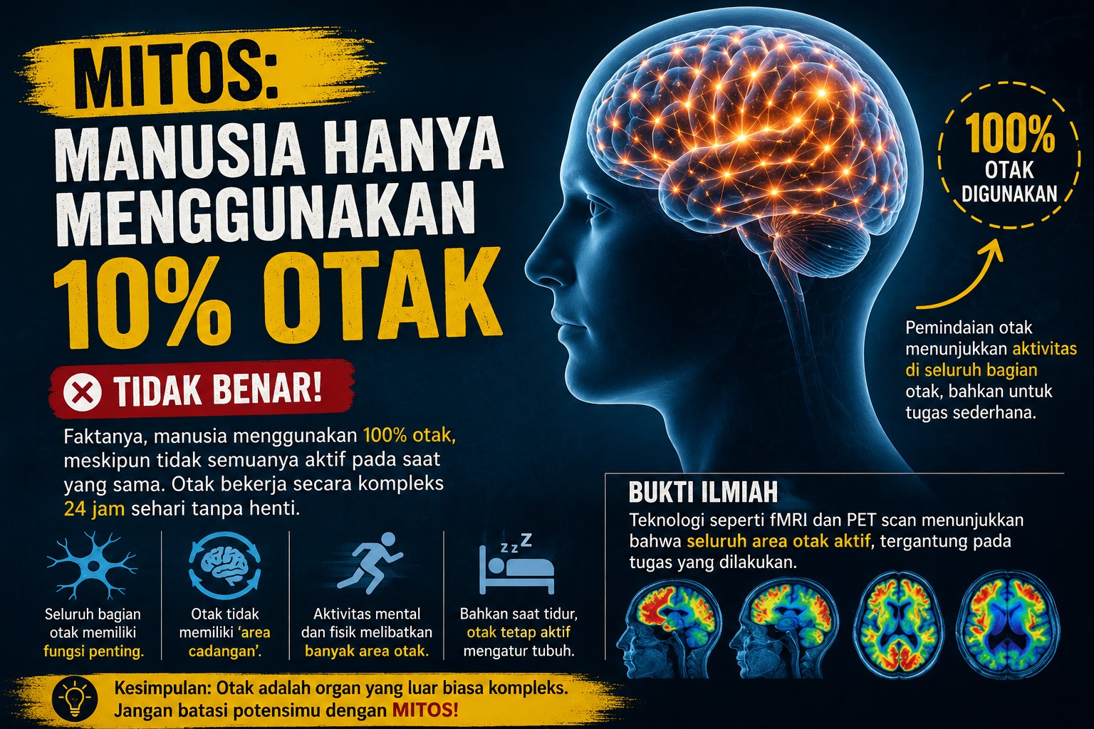 Manusia Hanya Menggunakan 10% dari Otaknya?