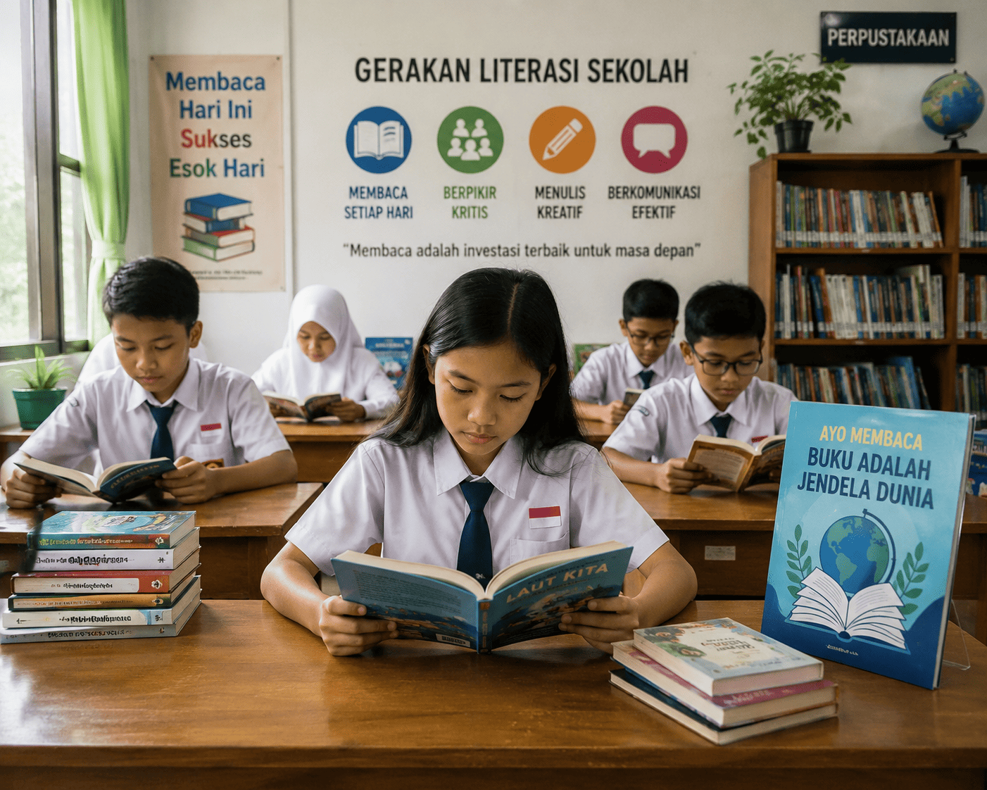 Pendidikan Indonesia Hadapi Tantangan Baru Minat Baca Pelajar Menurun di Era Digital