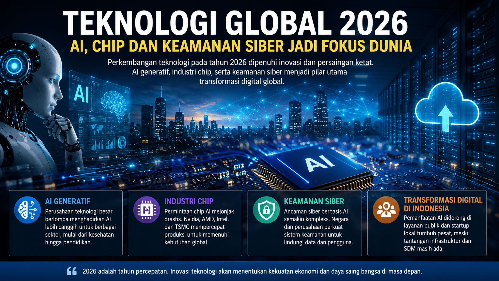 Teknologi Global 2026 Memasuki Era Baru, AI dan Industri Chip Jadi Fokus Dunia