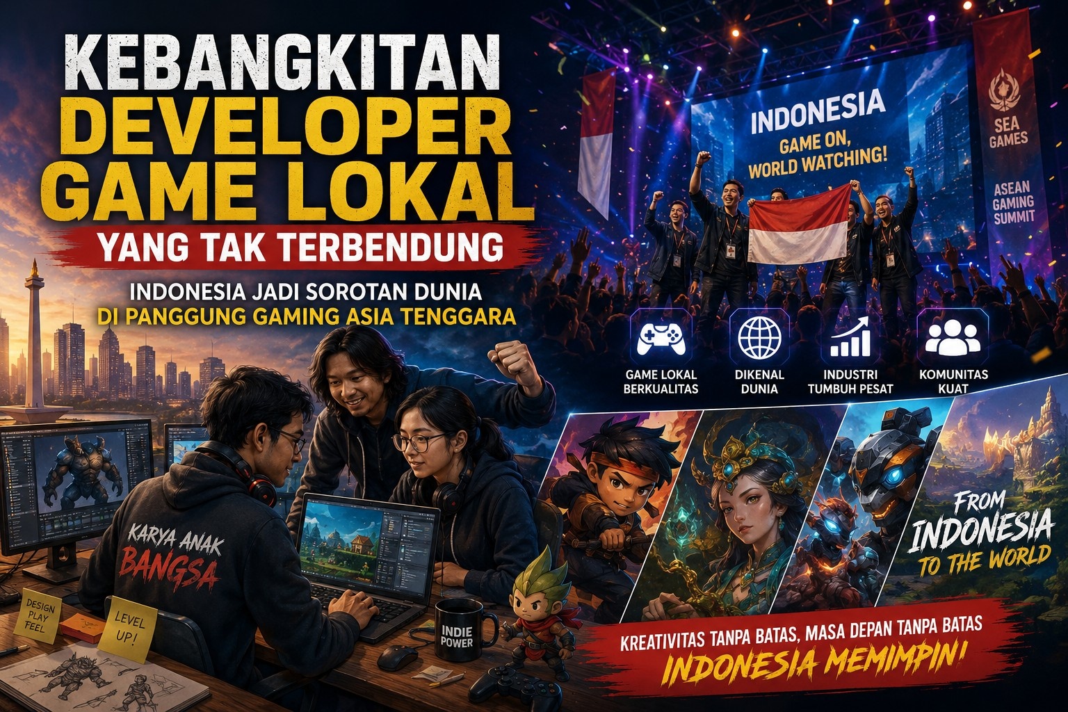 Kebangkitan Developer Game Lokal yang Tak Terbendung, Indonesia Jadi Sorotan Dunia di Panggung Gaming Asia Tenggara