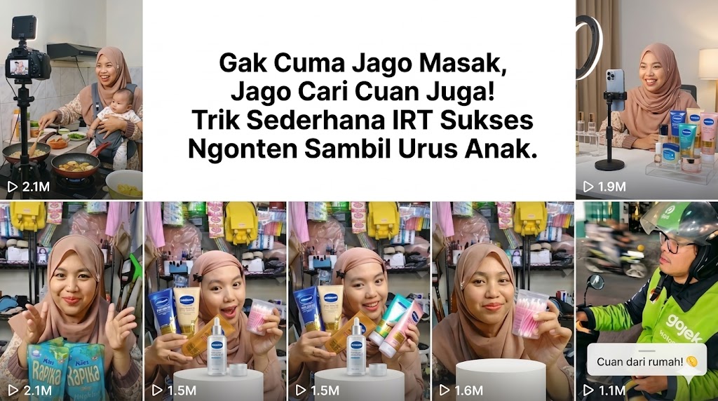 Gak Cuma Jago Masak, Jago Cari Cuan Juga! Trik Sederhana IRT Sukses Ngonten Sambil Urus Anak.