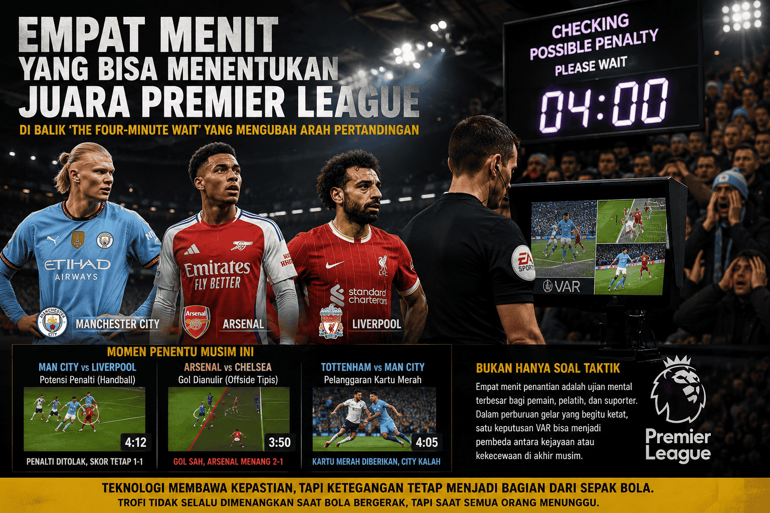 Drama 4 Menit: Detik-Detik yang Bisa Menentukan Juara Premier League