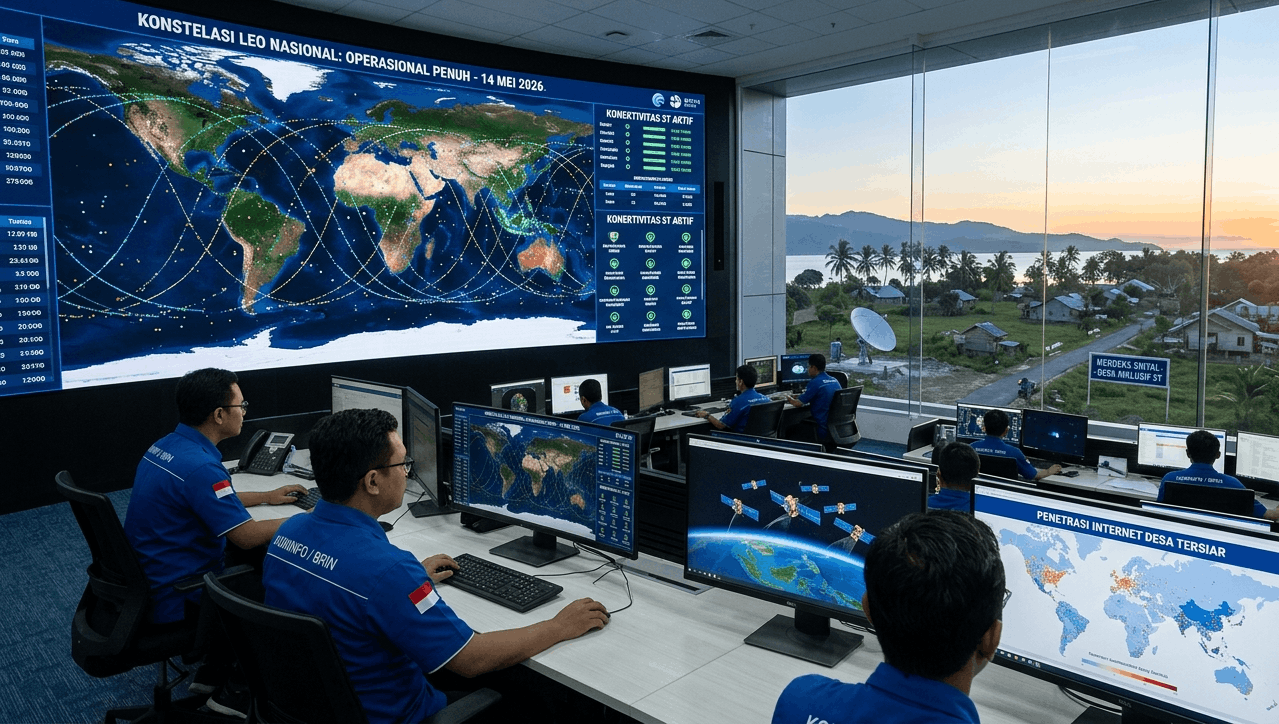 Era Baru Konektivitas Satelit Orbit Rendah Nasional Resmi Beroperasi, Merdeka Sinyal Hingga Pelosok Nusantara