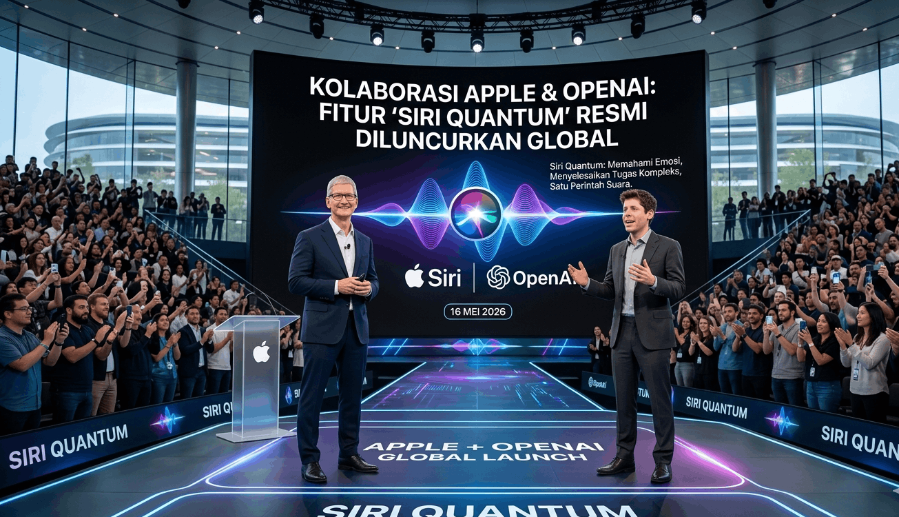 Kolaborasi Apple & OpenAI Fitur "Siri Quantum" Resmi Diluncurkan Global, Lompatan AI Terbesar Dekade Ini