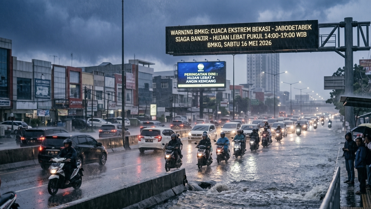 BMKG Rilis Peringatan Dini Siaga Cuaca Ekstrem dan Ancaman Hidrometeorologi di Wilayah Jabodetabek