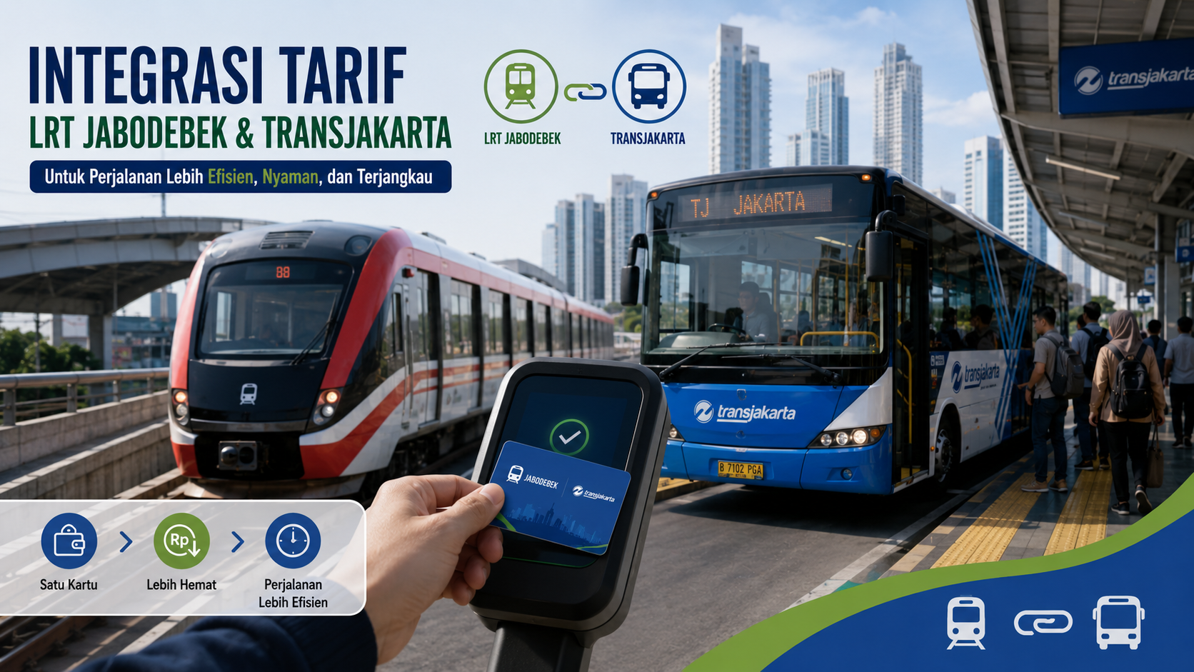 Integrasi Tarif LRT Jabodebek dan Transjakarta Mulai Diberlakukan untuk Mendorong Efisiensi Biaya Penglaju Komunitas Suburban
