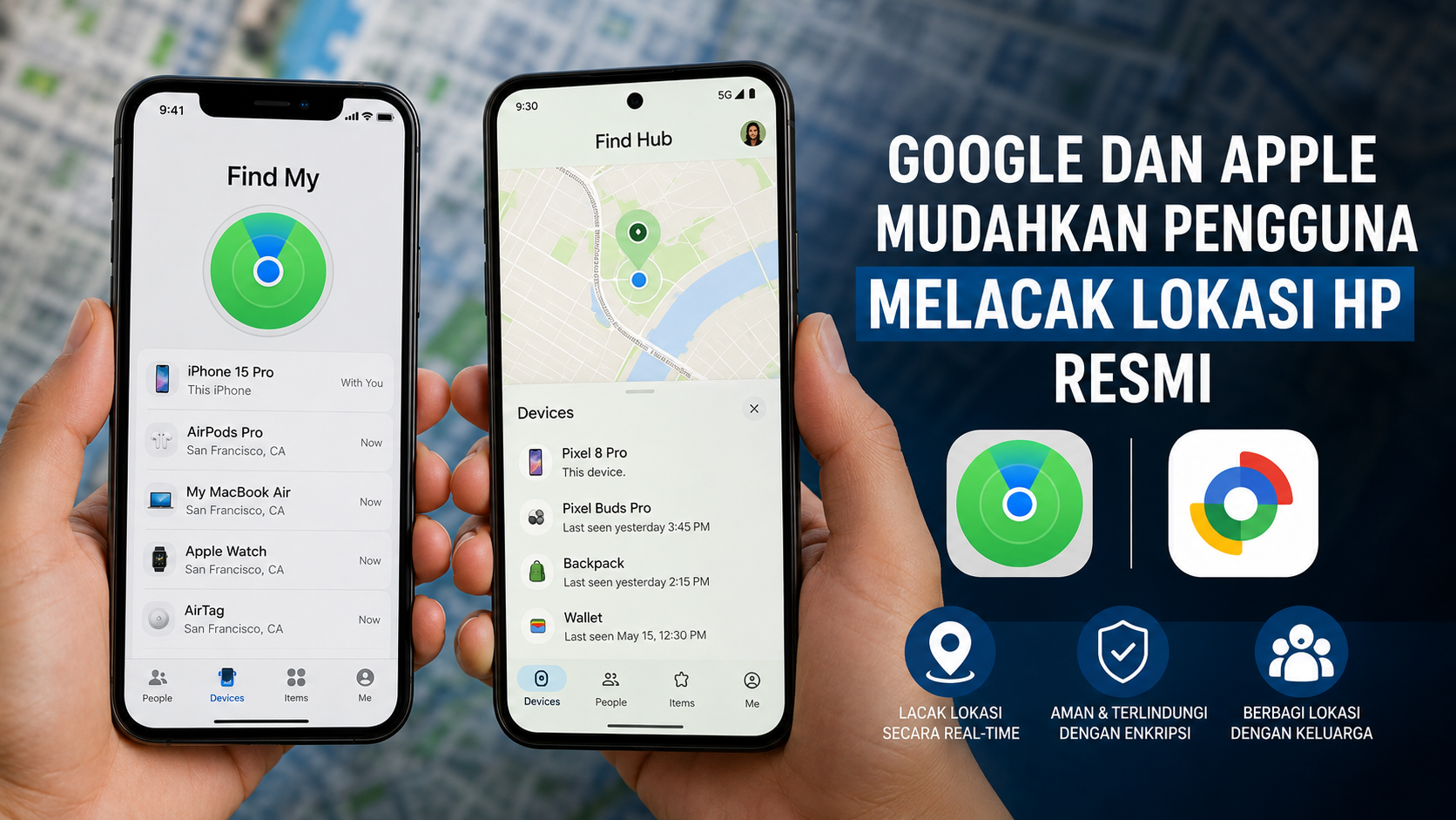 Google dan Apple Mudahkan Pengguna Melacak Lokasi HP Secara Resmi