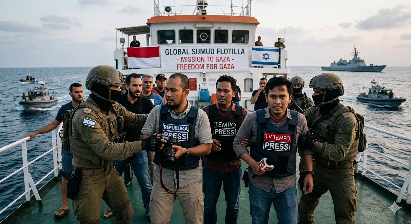 Manajemen Republika dan Tempo Buka Suara Ihwal Jurnalis Mereka yang Diduga Diculik Tentara Israel Saat dalam Pelayaran Misi Kemanusiaan yang Tergabung dalam Global Sumud Flotilla (GSF) ke Gaza