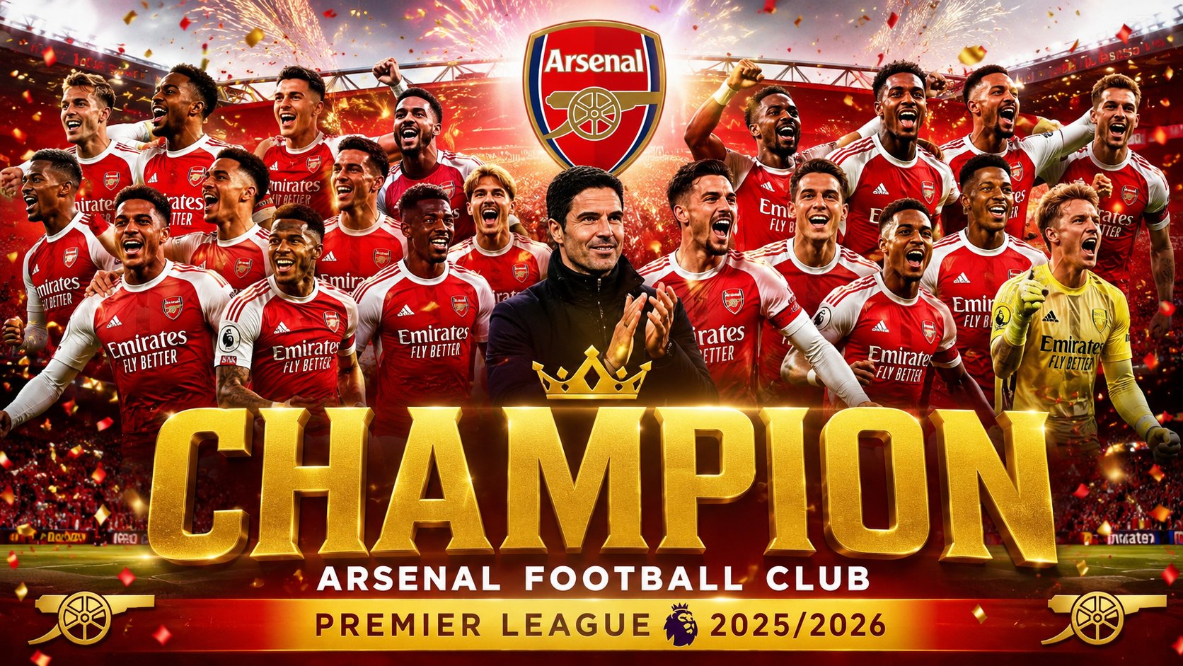 Arsenal Juara Premier League 2025/2026! Manchester City Gagal Menang, Penantian 22 Tahun Akhirnya Berakhir