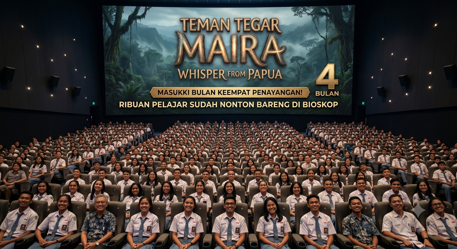 Film Teman Tegar Maira Whisper from Papua Masuki Bulan Keempat Penayangan, Ribuan Pelajar Sudah Nonton Bareng di Bioskop