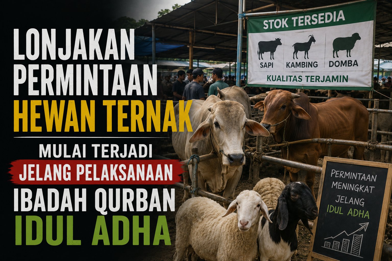 Lonjakan Permintaan Hewan Ternak Mulai Terjadi Jelang Pelaksanaan Ibadah Qurban Idul Adha