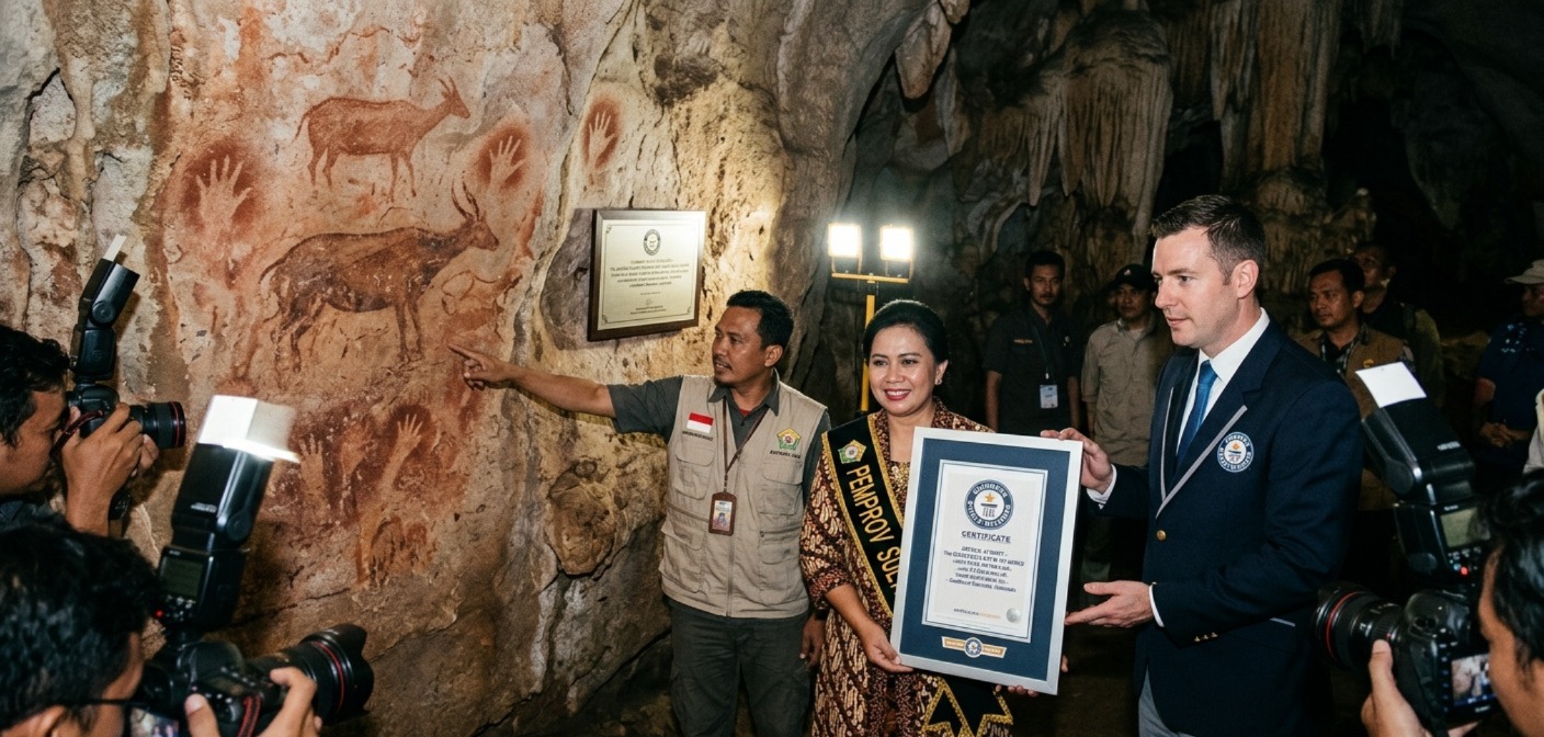 Lukisan Cadas Sulawesi Tenggara Resmi Masuk Guinness World Records Sebagai Seni Gua Tertua di Bumi