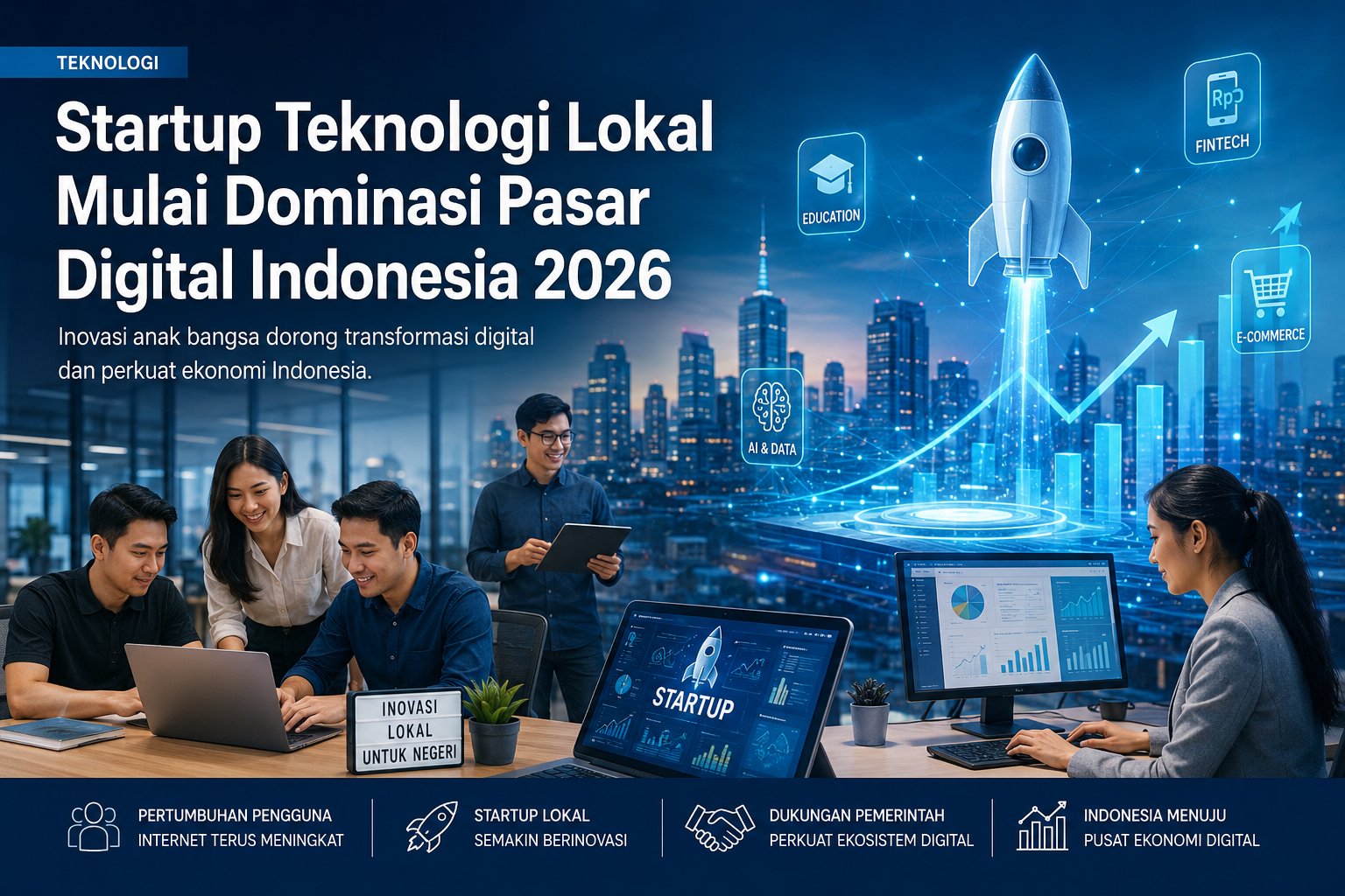 Startup Teknologi Lokal Mulai Dominasi Pasar Digital Indonesia 2026