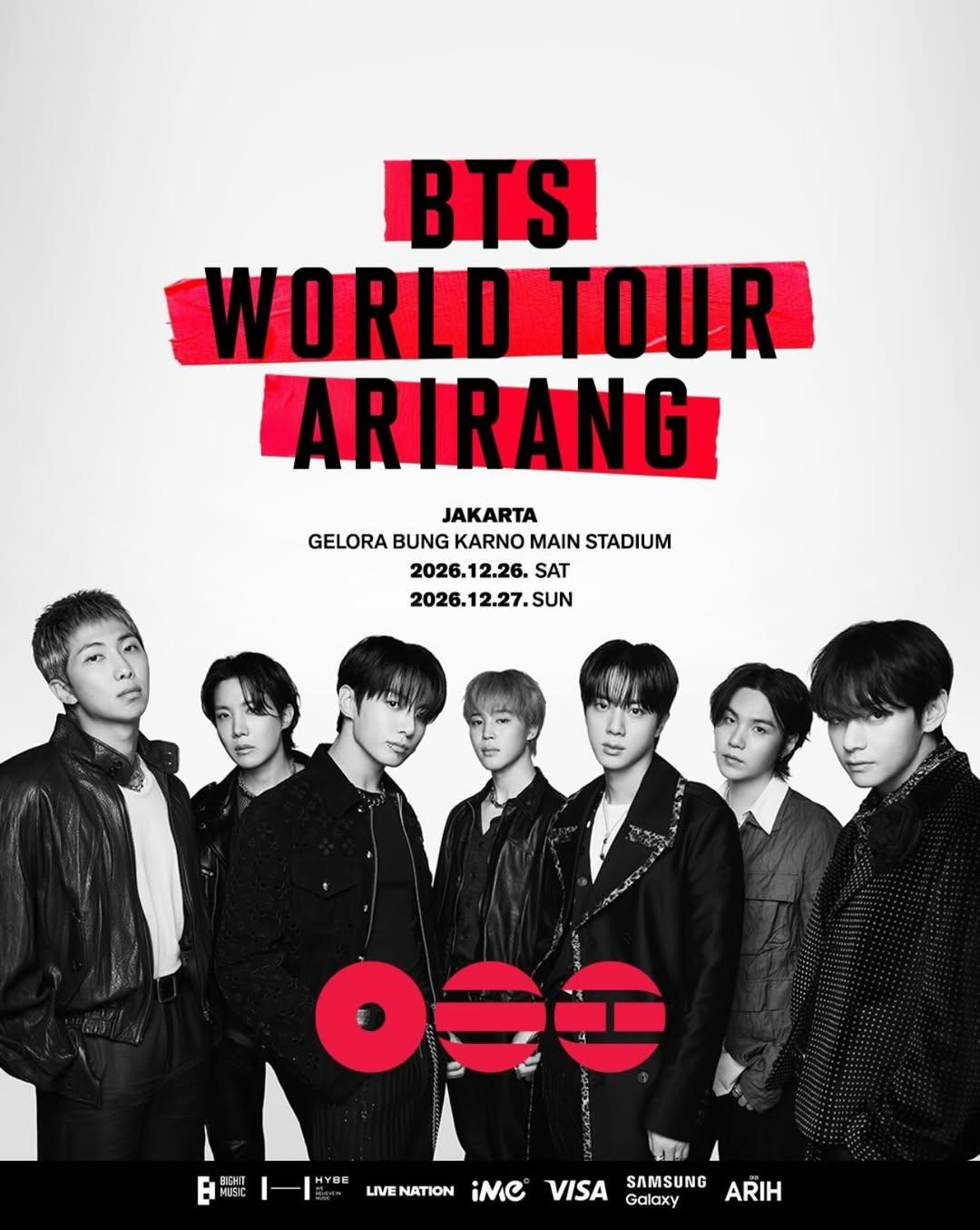 BTS Resmi Umumkan Konser 2 Hari di GBK Jakarta. ARMY Indonesia Bersiap Rebutan Tiket Mulai Rp1,8 Juta!