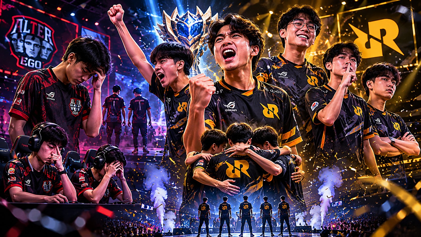 Kemenangan Mutlak RRQ Hoshi Menutup Habis Harapan Alter Ego Melaju ke Babak Playoffs Turnamen MLBB Kasta Tertinggi