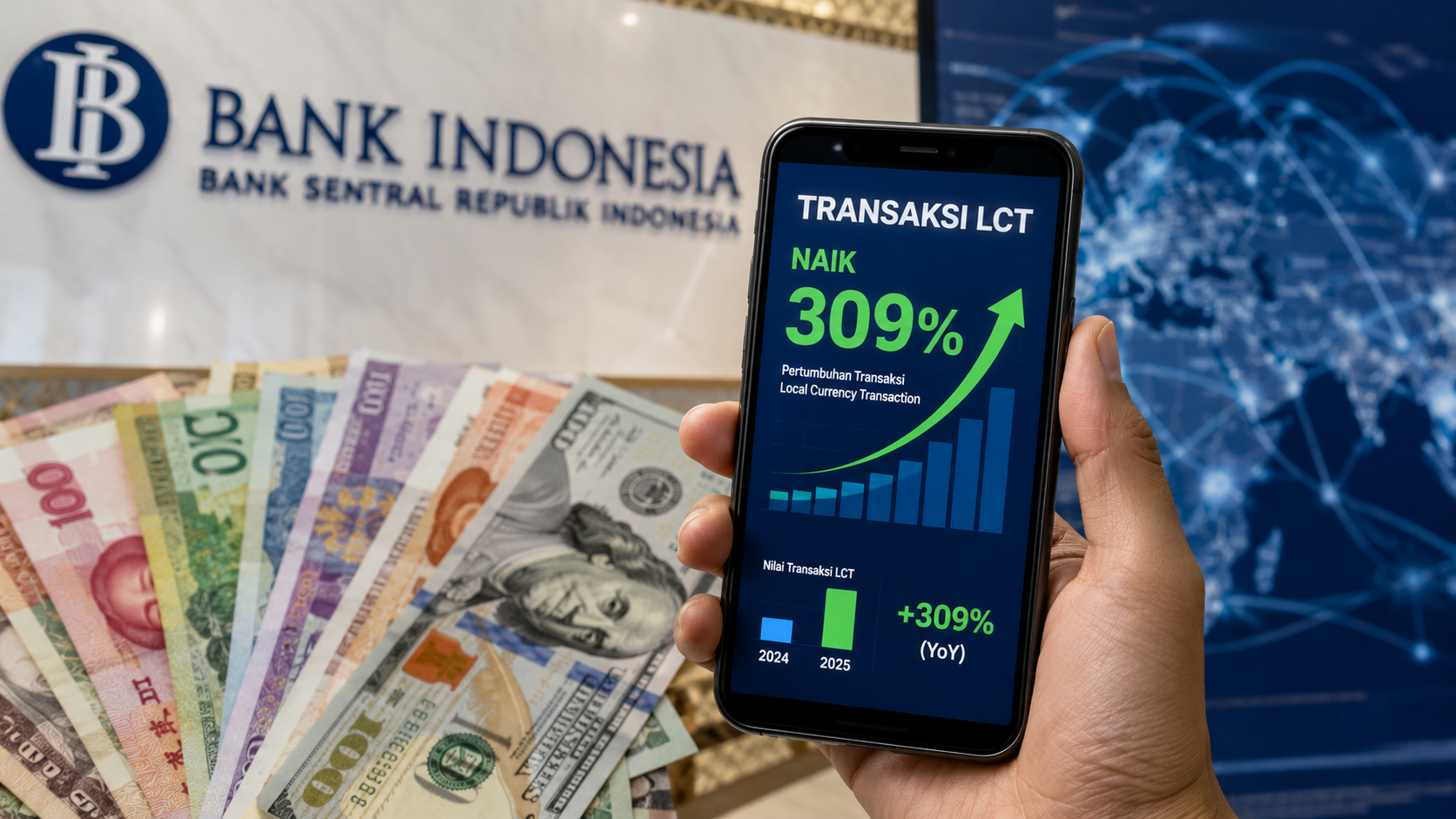 Kurangi Ketergantungan Dolar BI Catat Transaksi LCT Melonjak 309%