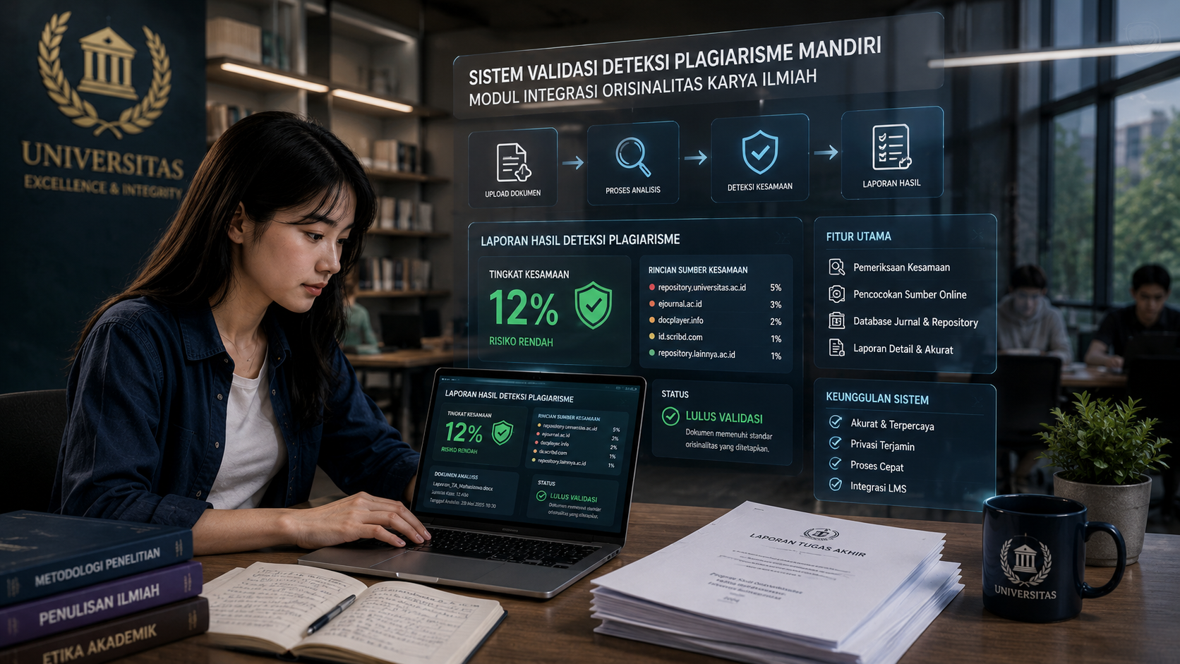Universitas Swasta Terkemuka Mulai Mengintegrasikan Modul Validasi Deteksi Plagiarisme Mandiri Guna Memperketat Standardisasi Orisinalitas Laporan Ilmiah
