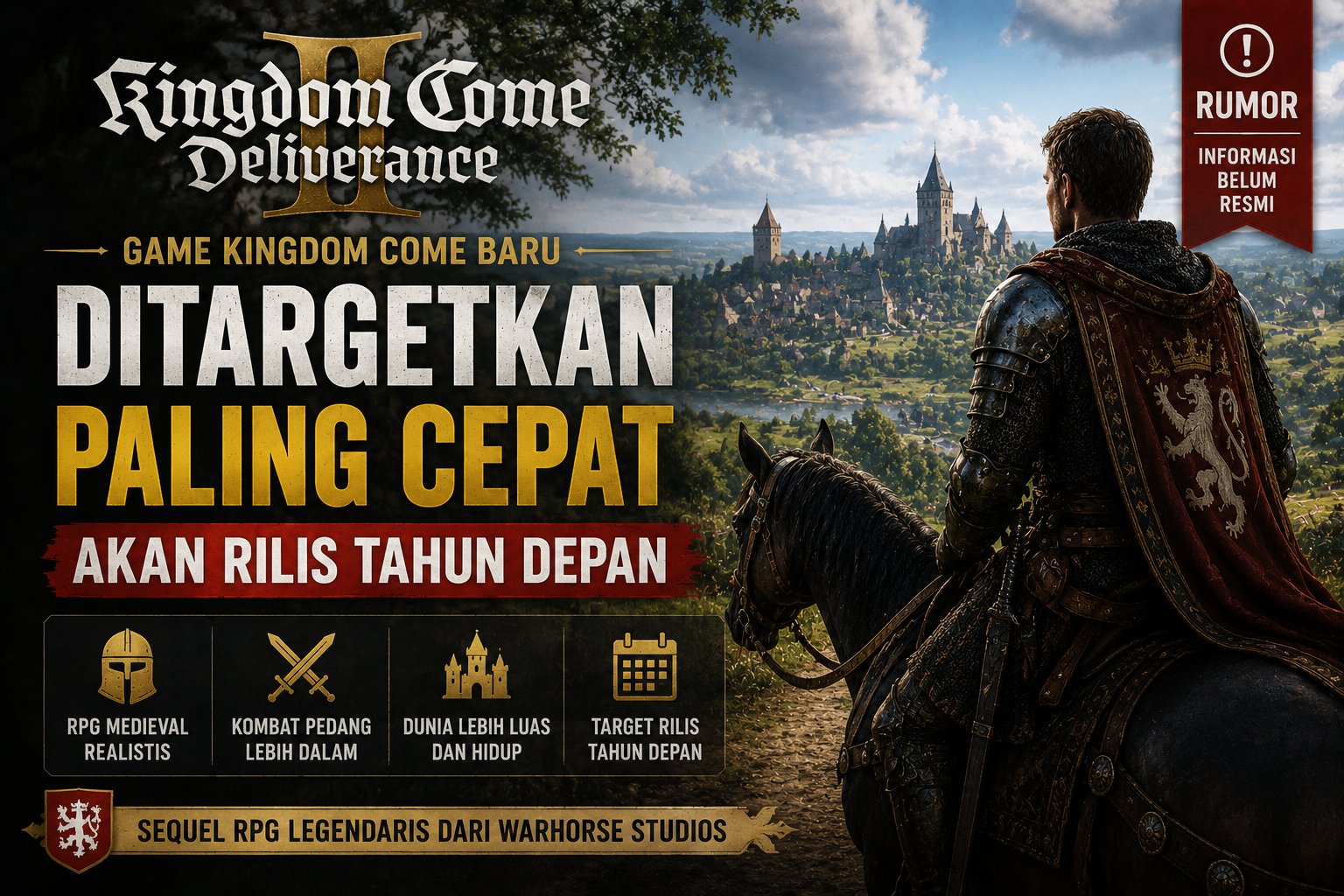 Game Kingdom Come Baru Dikabarkan Target Rilis Tahun Depan, Fans RPG Mulai Hype