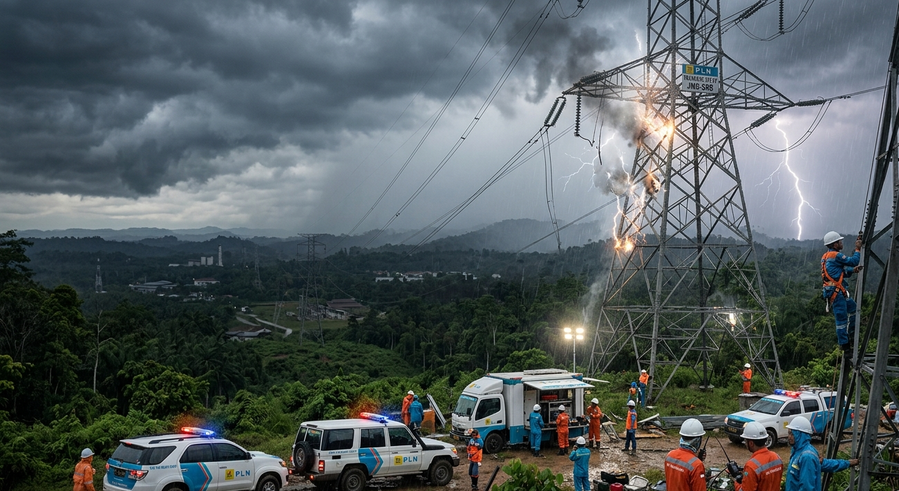 Investigasi Berlanjut Cuaca Ekstrem Diduga Kuat Jadi Pemicu Blackout Massal di Sumatera