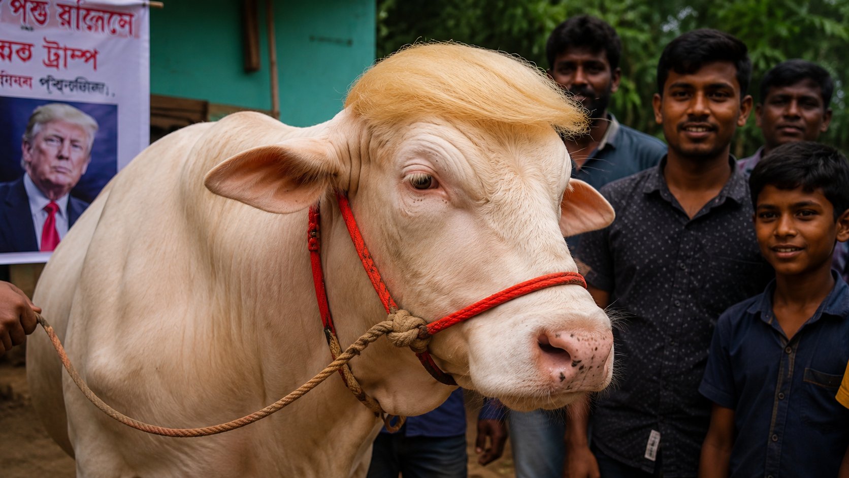 Karena Mirip Trump, Menteri Bangladesh Minta Sapi Albino Langka Tidak Disembelih Saat Iduladha
