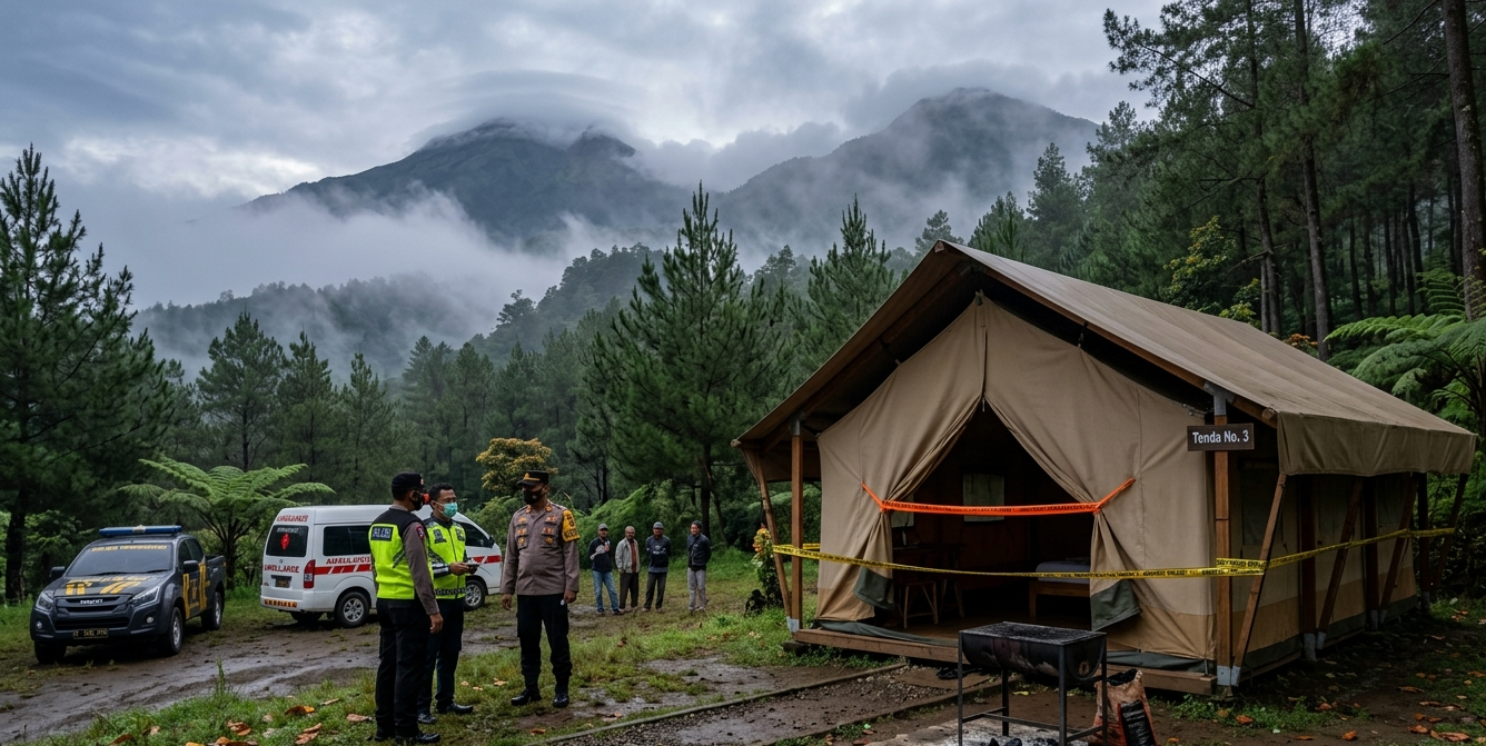 Tragedi di Balik Kabut Posong Satu Keluarga Tewas di Dalam Tenda Glamping, Diduga Akibat Aktivitas Barbeque