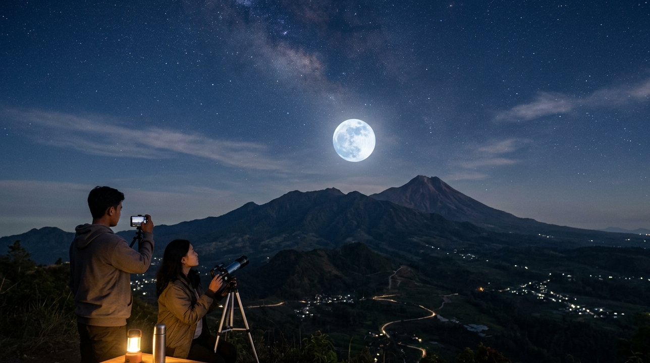 Jangan Lewatkan Malam Ini Fenomena Langka 'Blue Moon' Mikro Bakal Hiasi Langit Indonesia