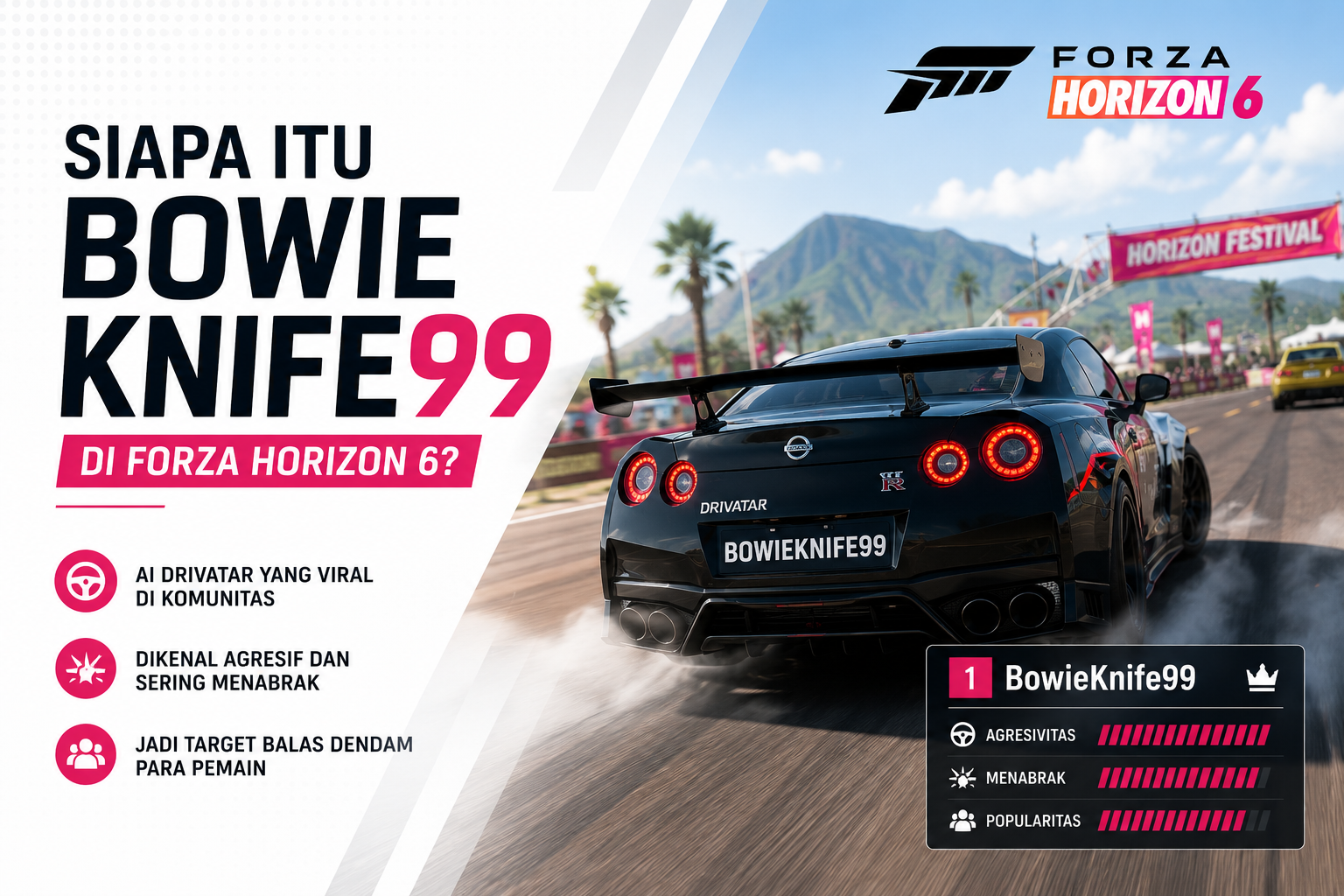 Siapa Sebenarnya BowieKnife99 di Forza Horizon 6? AI Drivatar yang Mendadak Jadi Legenda Meme Komunitas