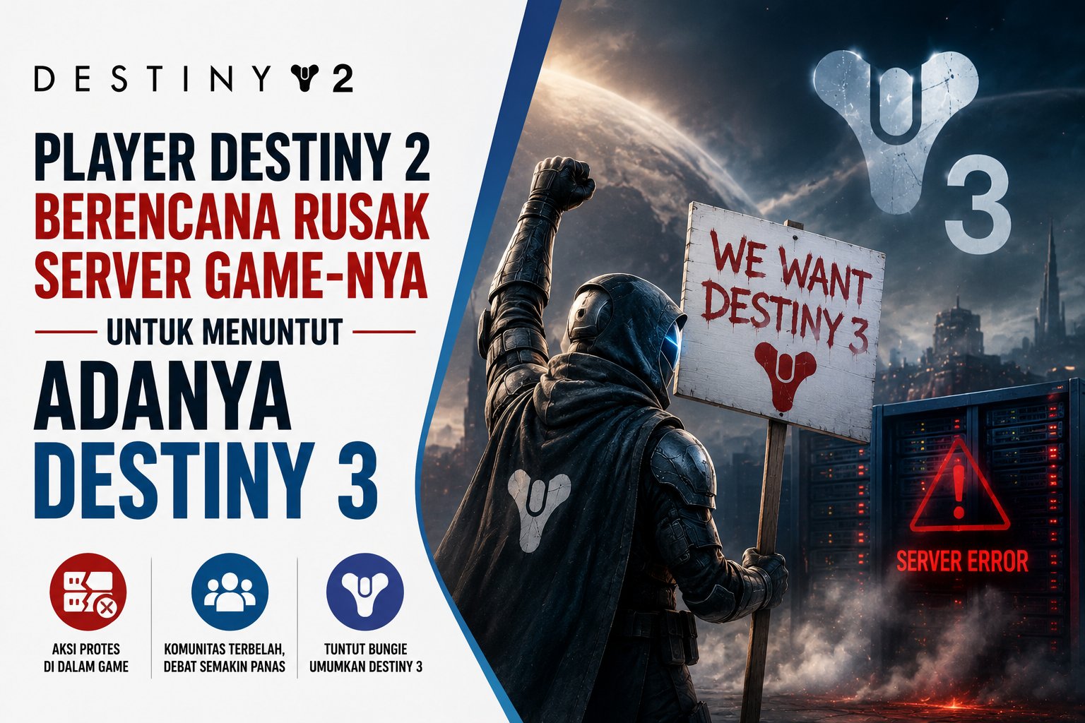 Player Destiny 2 Dikabarkan Ingin “Merusak” Server Game sebagai Bentuk Protes, Tuntut Bungie Segera Buat Destiny 3