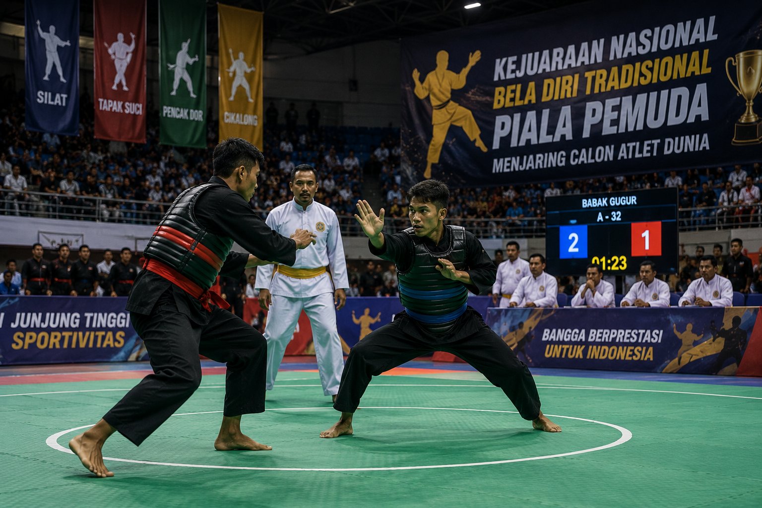 Gelaran Kejuaraan Nasional Bela Diri Tradisional Piala Pemuda Resmi Memasuki Babak Gugur Dengan Sengit Guna Menjaring Calon Atlet Dunia