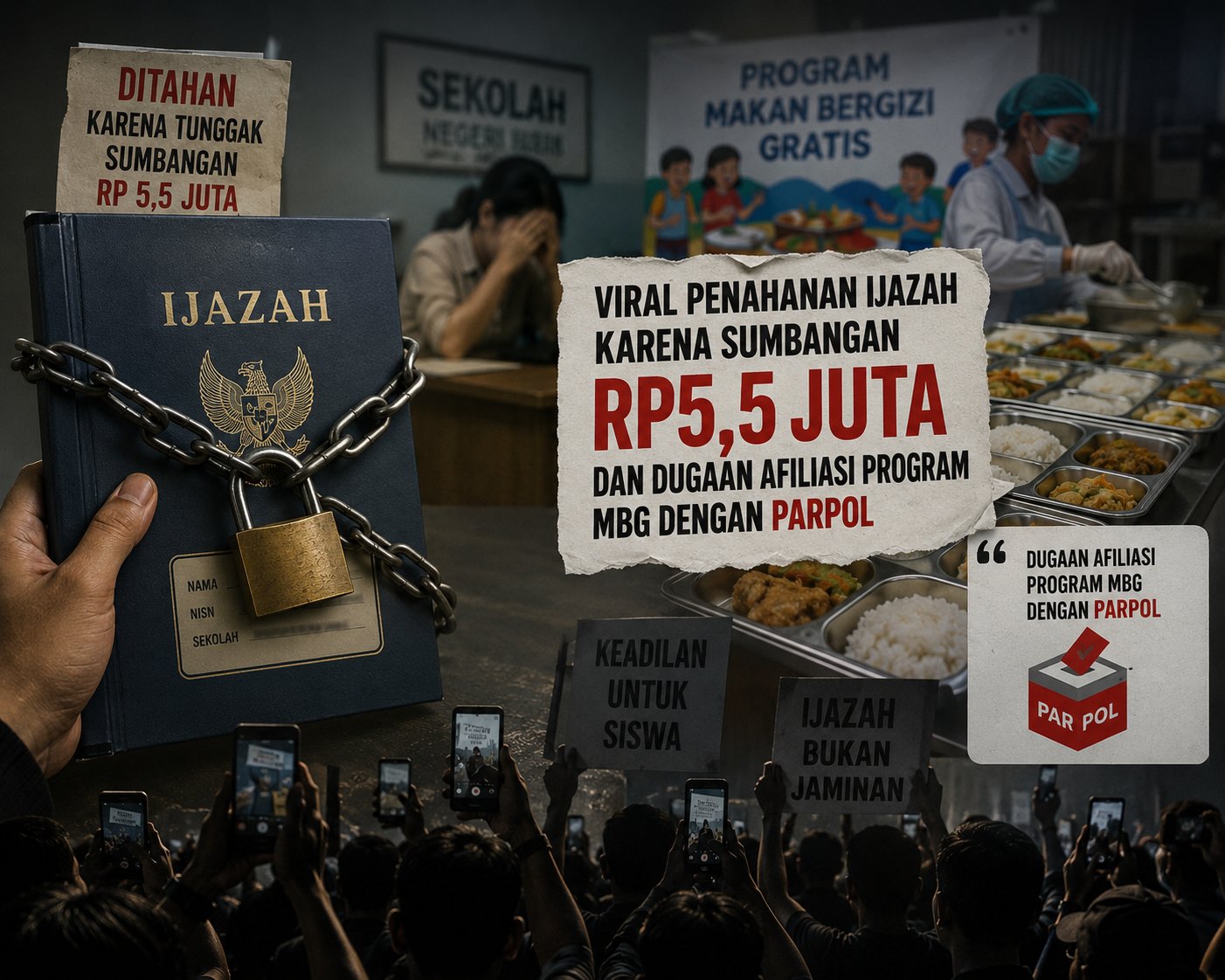 Viral Penahanan Ijazah karena Sumbangan Rp5,5 Juta dan Dugaan Afiliasi Program MBG dengan Parpol