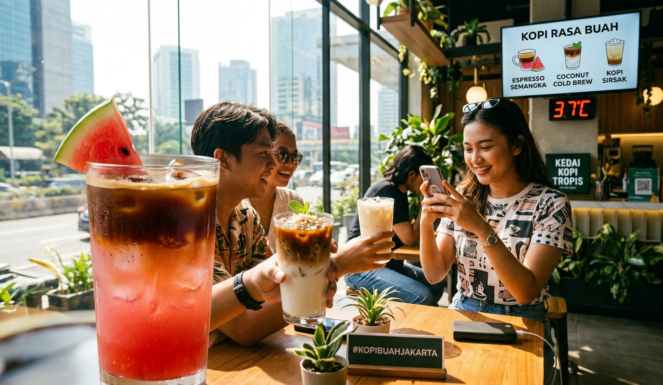 Bukan Lagi Kopi Susu Gula Aren, 'Kopi Rasa Buah' Kini Jadi Buruan Utama Gen Z di Tengah Terik Jabodetabek