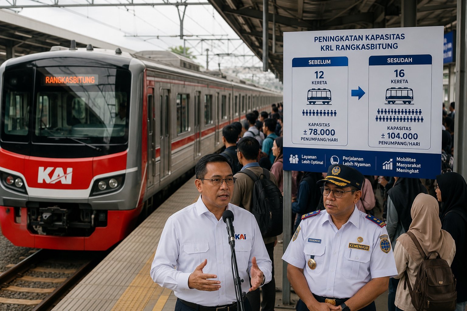  KAI dan Kemenhub Umumkan Peningkatan Kapasitas KRL Rangkasbitung