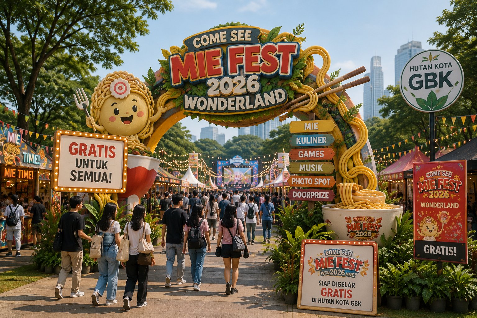 Come See Mie Fest 2026 Wonderland Siap Digelar Gratis di Hutan Kota GBK