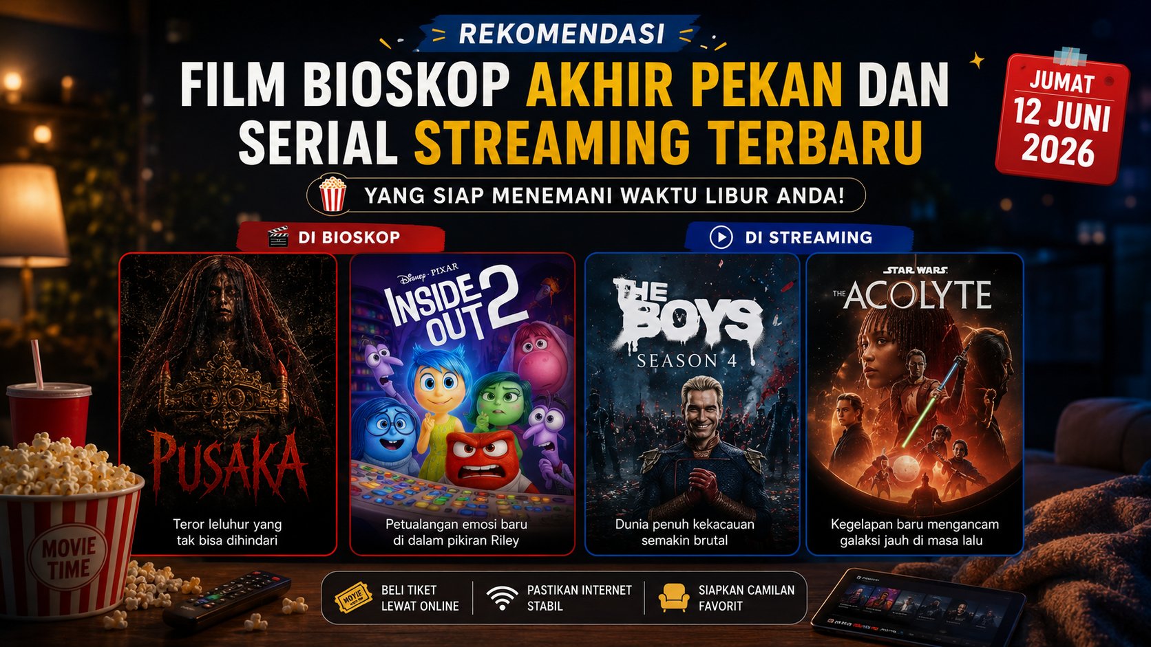 Rekomendasi Film Bioskop Akhir Pekan dan Serial Streaming Terbaru yang Siap Menemani Waktu Libur Anda