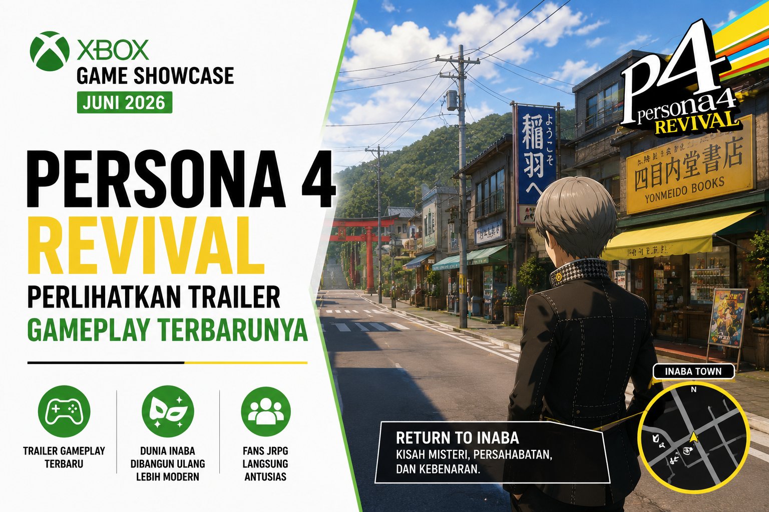 Persona 4 Revival Pamer Gameplay Baru di Xbox Game Showcase Juni 2026, Fans JRPG Langsung Antusias