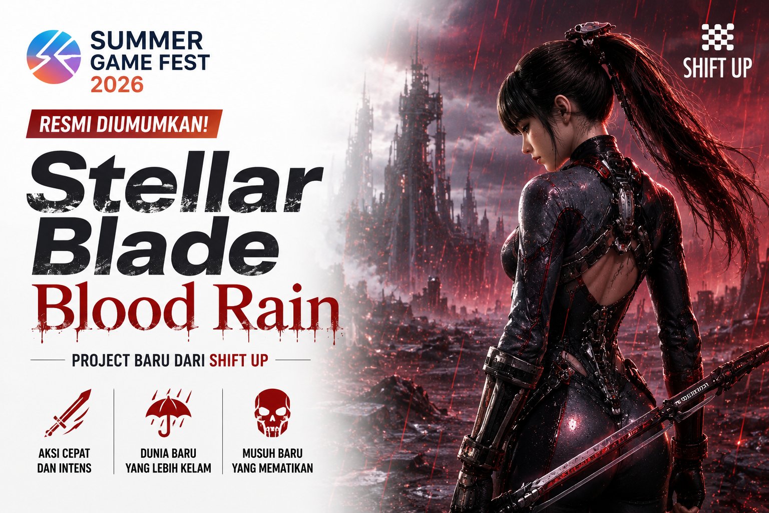 Stellar Blade: Blood Rain Resmi Diumumkan di Summer Game Fest 2026, Shift Up Siapkan Babak Baru yang Lebih Kelam