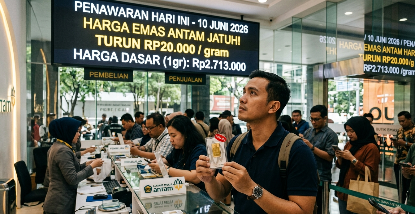 Harga Emas Antam Drop Rp20.000 per Gram hari Ini, Saatnya Serbu atau Amankan Dana?