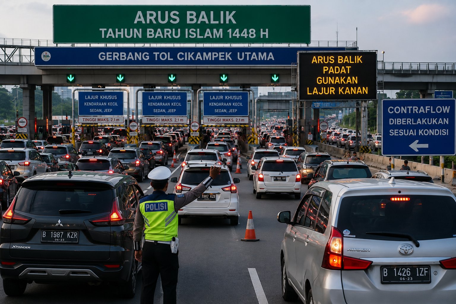 Arus Balik Tahun Baru Islam 1448 H Mulai Meningkat, Sejumlah Jalur Menuju Jakarta Dipadati Kendaraan