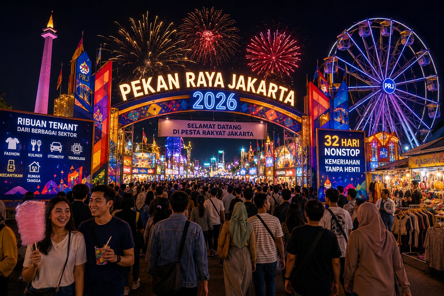 Pekan Raya Jakarta 2026 Resmi Dibuka, Hadirkan Ribuan Tenant dan Hiburan Selama 32 Hari