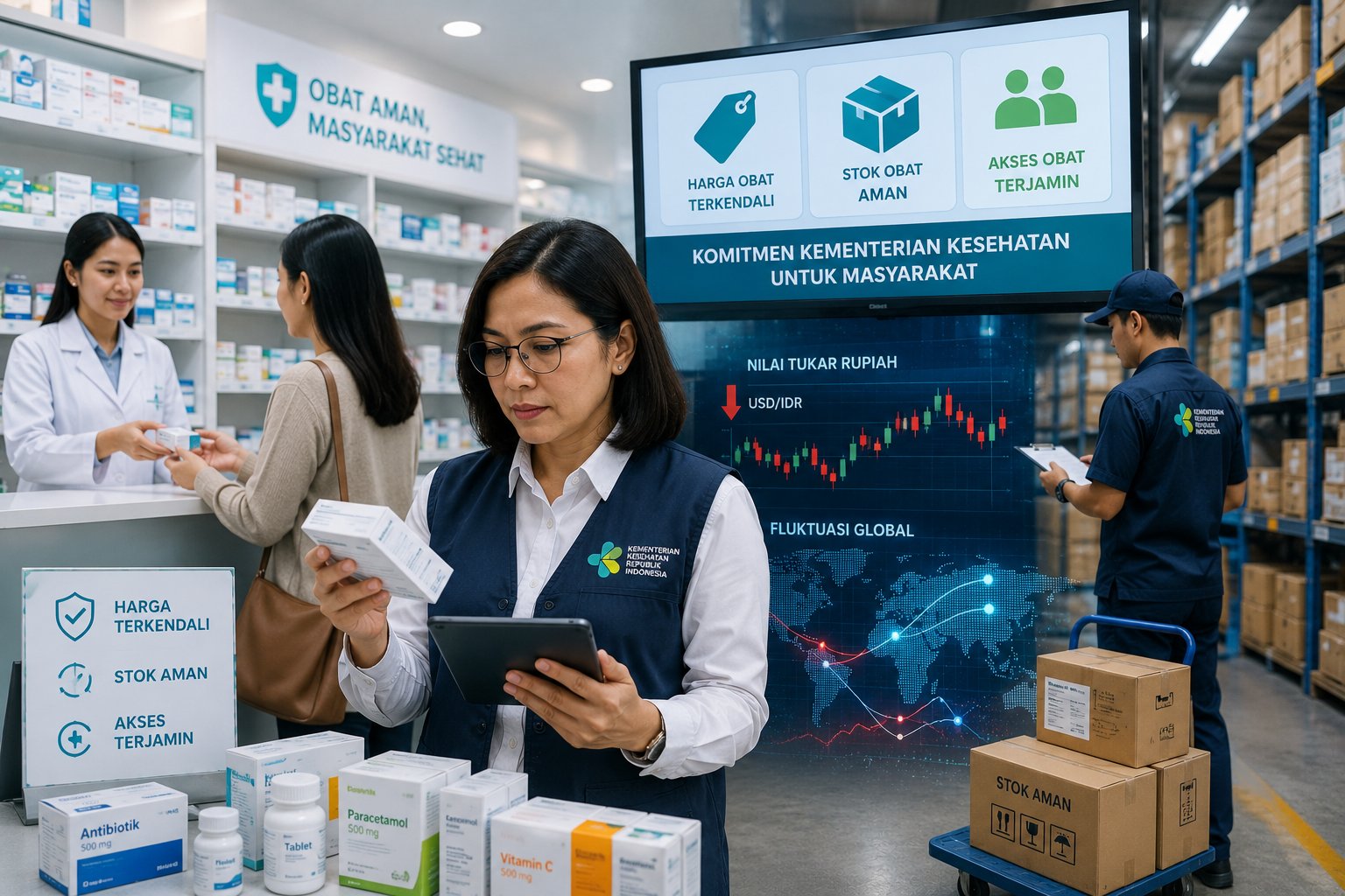 Kementerian Kesehatan Pastikan Harga Obat Tetap Terkendali dan Stok Aman di Tengah Pelemahan Nilai Tukar Rupiah dan Fluktuasi Global